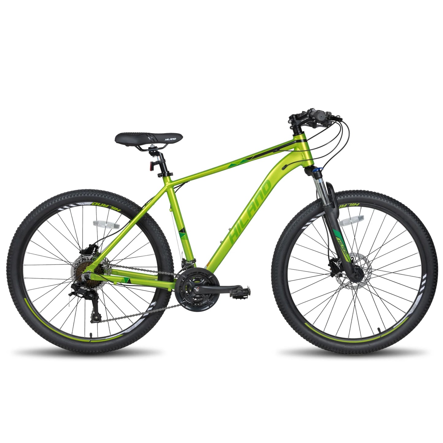 Experience rugged versatility on the Hiland Aluminum Mountain Bike, engineered for everyday adventures, delivering reliable performance whether you trail ride, commute, or push limits on rough terrain in any season for daily commuting and weekend
