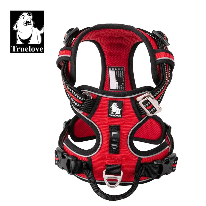 TrueLove CN Reflective Nylon Dog Harness No Pull Adjustable Vehicle Harness