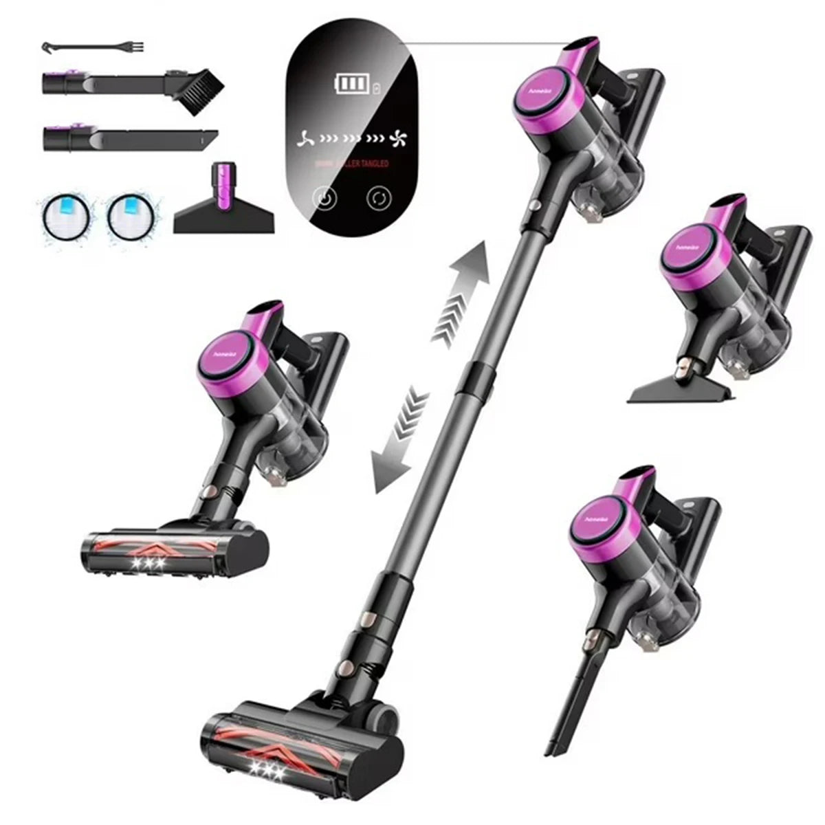 Homeika Cordless Vacuum Cleaner 23KPa 48Min LED Display Lightweight Stick