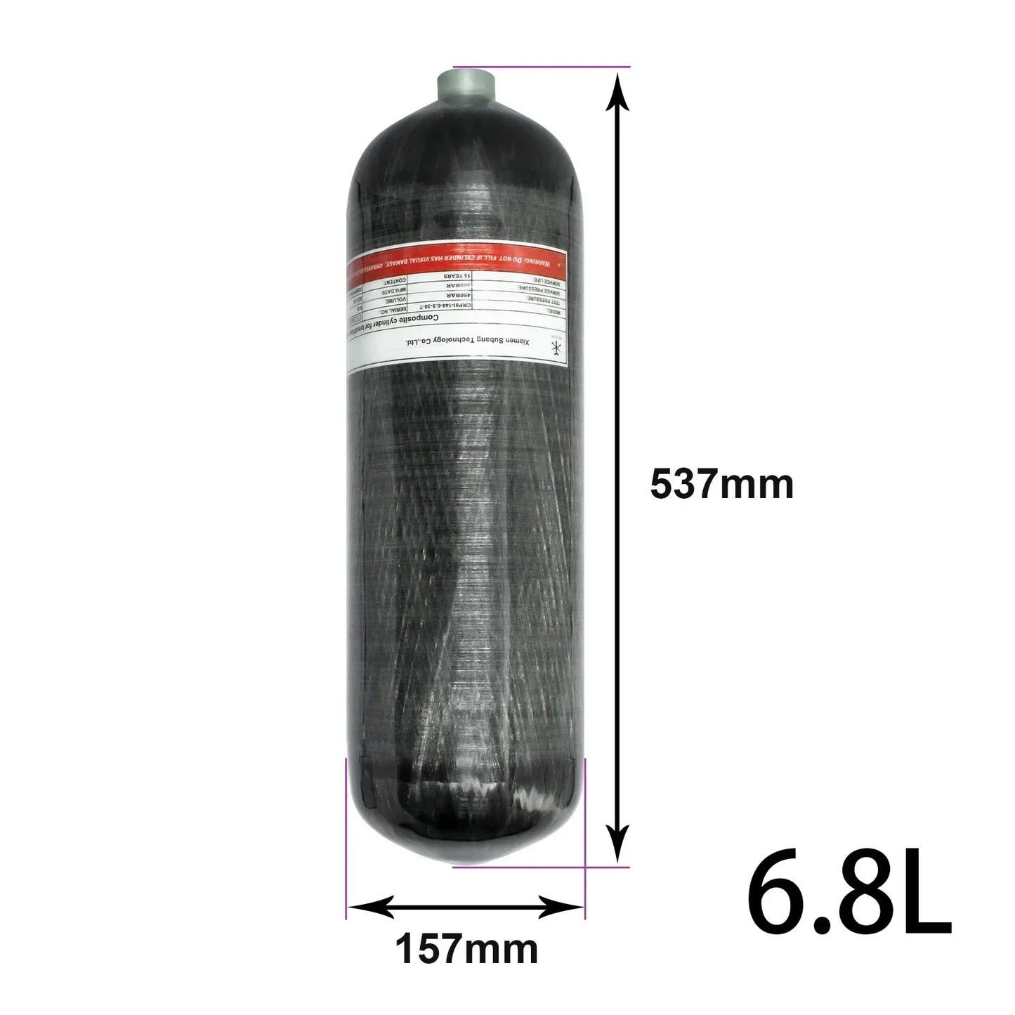 You're ready for fearless dives with this Tuxing carbon fiber cylinder, delivering strength, lightness, and dependable performance.