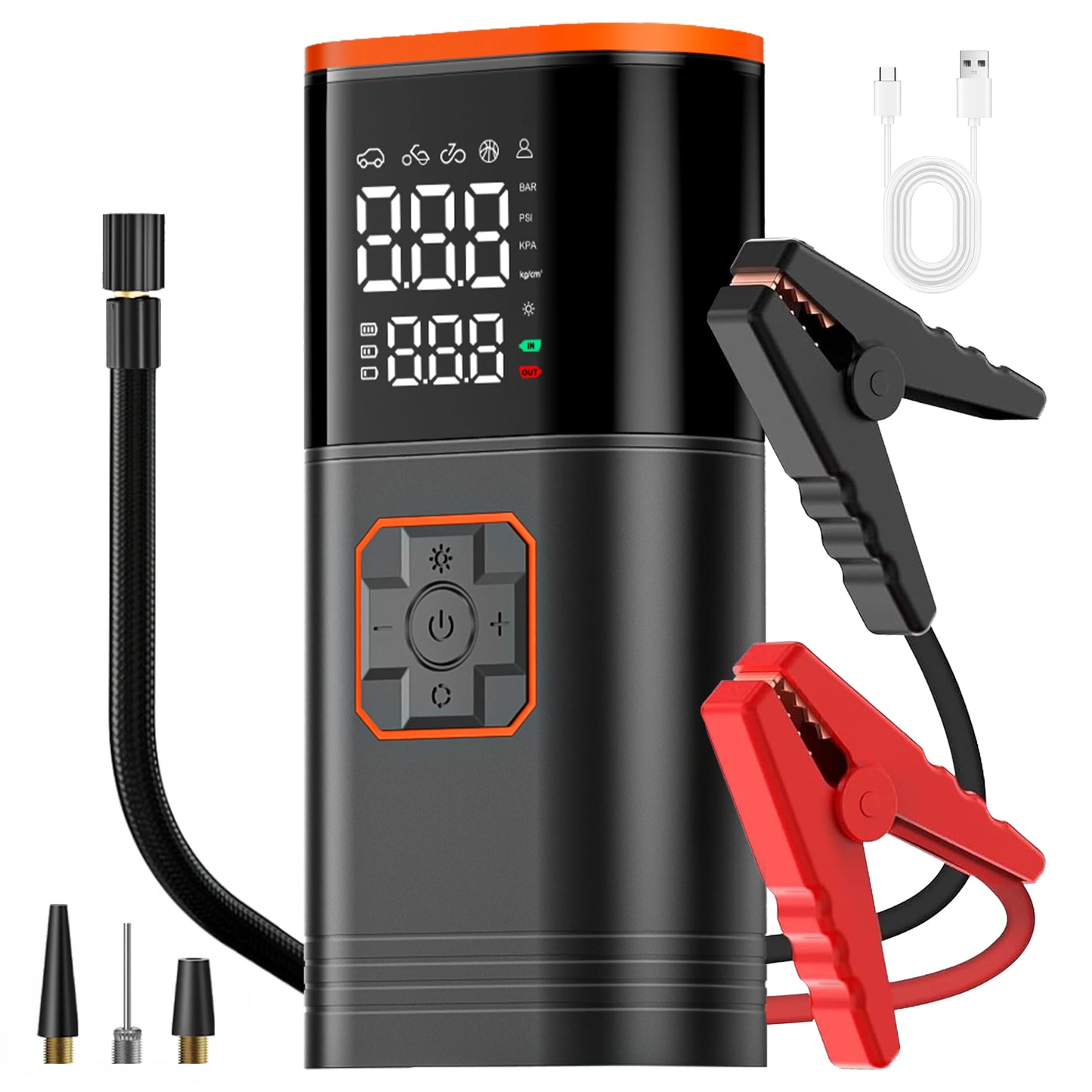 From High Concerned Chemical, this digital display portable tire inflator gives you precise pressure readouts, fast inflation, and USB freedom for cars, bikes, motorcycles, and your weekend inflatables.