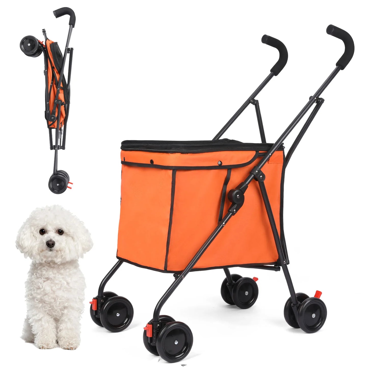Meet the Wedyvko Shopping Trolley, a compact, pet-friendly stroller that makes your outings effortless.