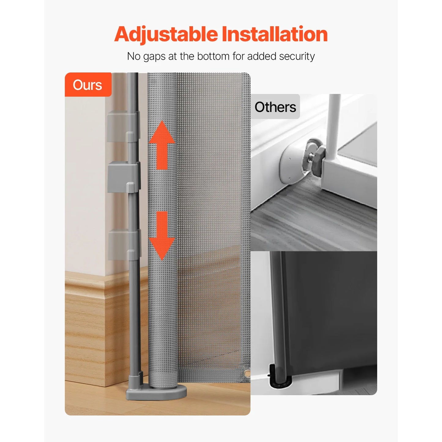 From SucceBuy, your trusted home safety brand, this retractable gate shields your home while staying unobtrusive, sturdy, and dependable for busy families.