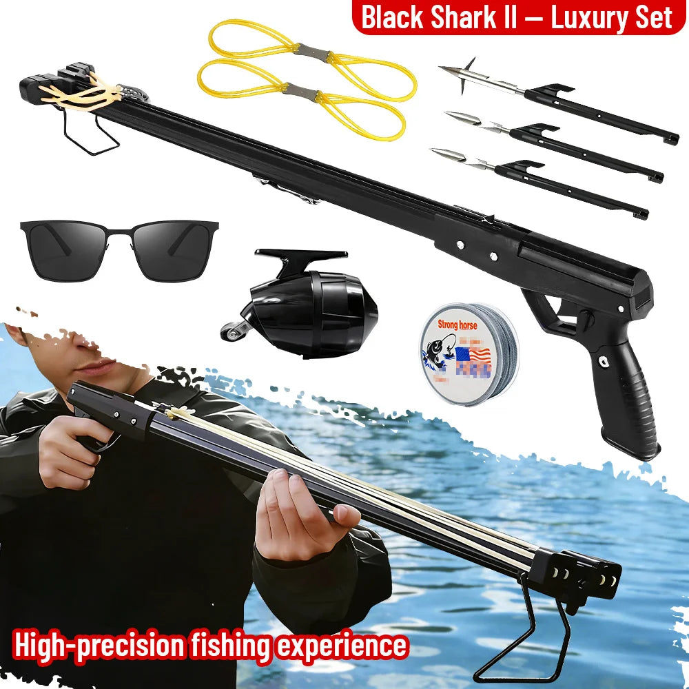 Aluminum Fishing Slingshot Rod With Reel Long Distance Portable Fishing Tool