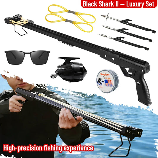 Aluminum Fishing Slingshot Rod With Reel Long Distance Portable Fishing Tool