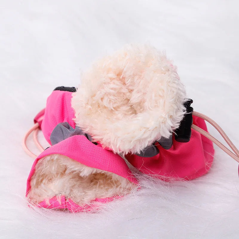 NONECN Waterproof Dog Shoes Anti Slip Winter Boots For Small Dogs With Socks