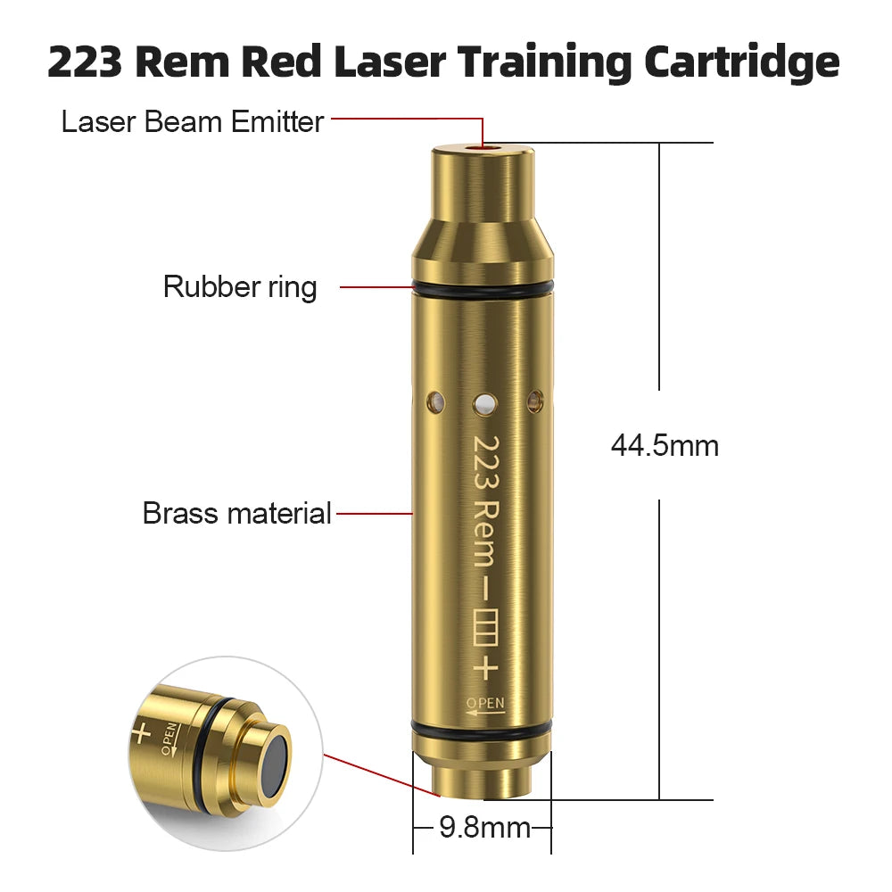 223 Red Dot Laser Training Cartridge Dry Fire Laser Trainer Bullet