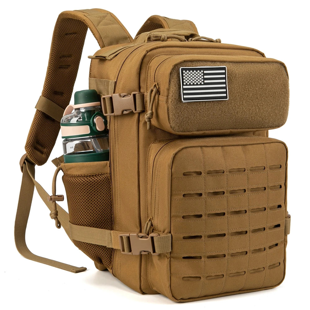 You get a reliable 25L tactical backpack designed for everyday adventures and weekend getaways.