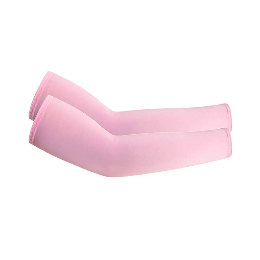 Stay cool and protected on every outdoor adventure with these unisex cooling arm sleeves that shield your skin from sun and UV rays.