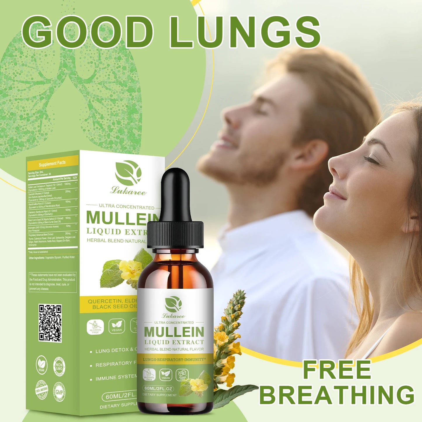 Mulittea Mullein Drops For Lung Support And Respiration