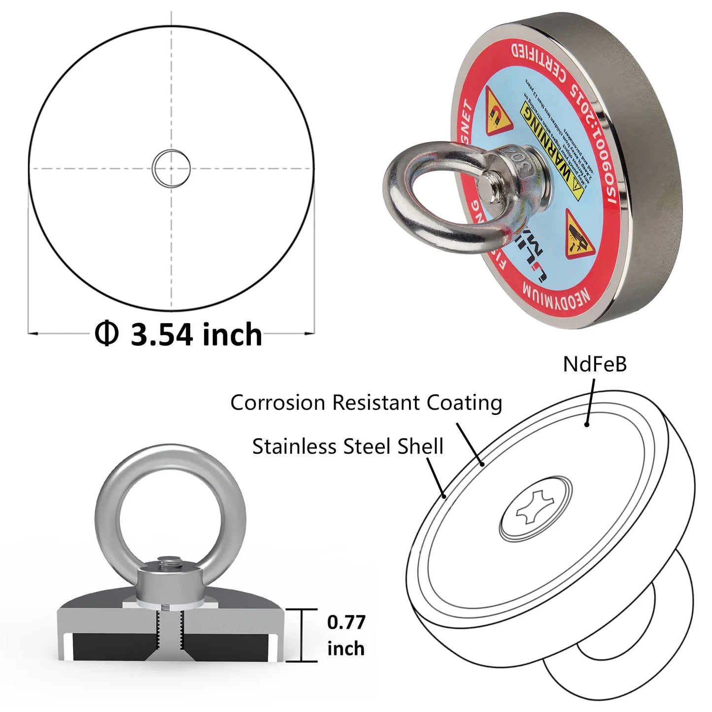 Powerful salvage magnet set from AMAZING-MAG delivers serious grip for heavy-duty recovery tasks.