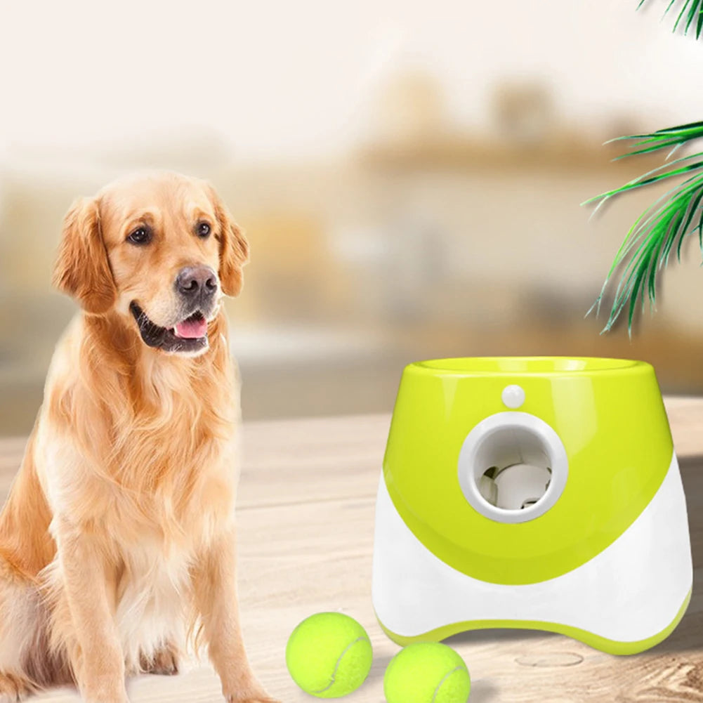 Alloet Mini Tennis Ball Launcher Catapult Toy For Pet Interactive Play
