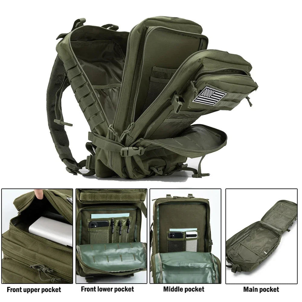 Maximize readiness with the ReFire Gear 45L Tactical Backpack, your rugged, feature-rich companion built for demanding outdoor missions and long expeditions, designed to endure extreme conditions in any terrain.