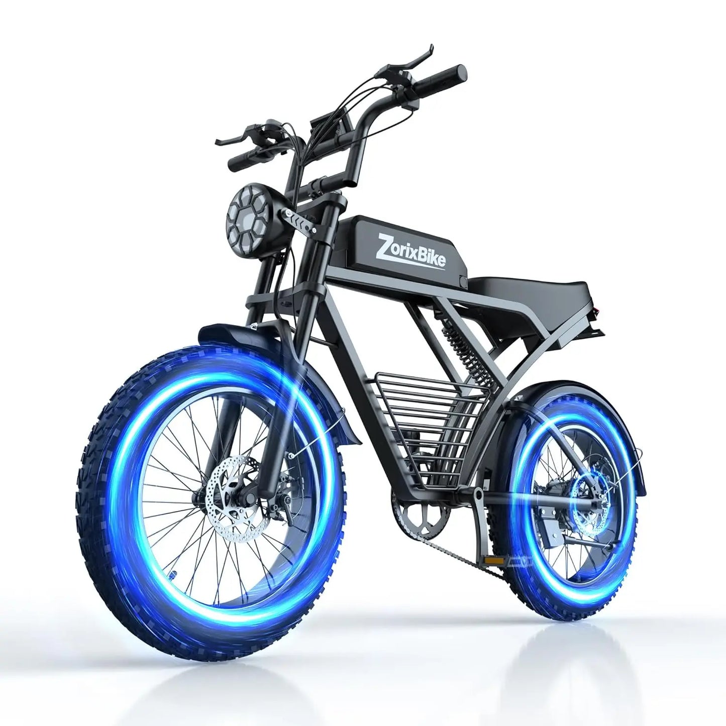 48V 20Ah 1500W Fat Tire Electric Bike 31MPH 80Mi 20x4in 7-Speed UL2849 Off-Road,Customized