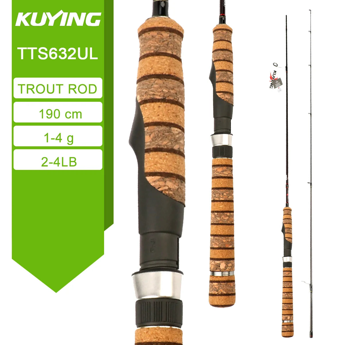 Experience featherweight sensitivity and rapid response with Kuying's Teton L Ul Sul carbon rod, designed for you to make ultralight lures and precise casts across lakes and rivers.