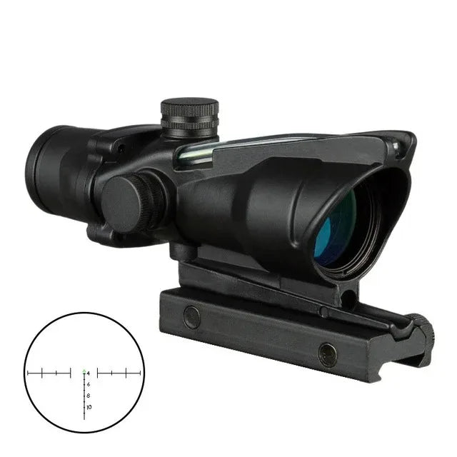 Bestsight 4X32 Rifle Scope Red Dot Illuminated Etched Reticle