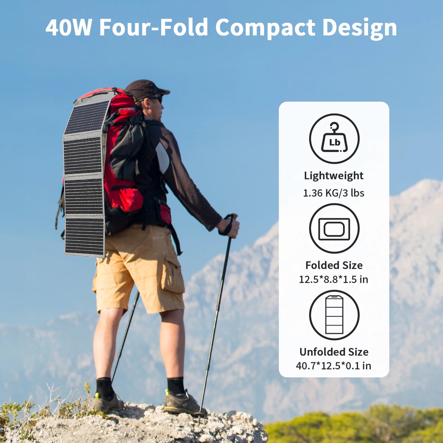 Charge up on the go with the MHPOWOS 40W Portable Solar Panel Charger for campers and hikers seeking dependable, silent power anywhere, rain or shine.