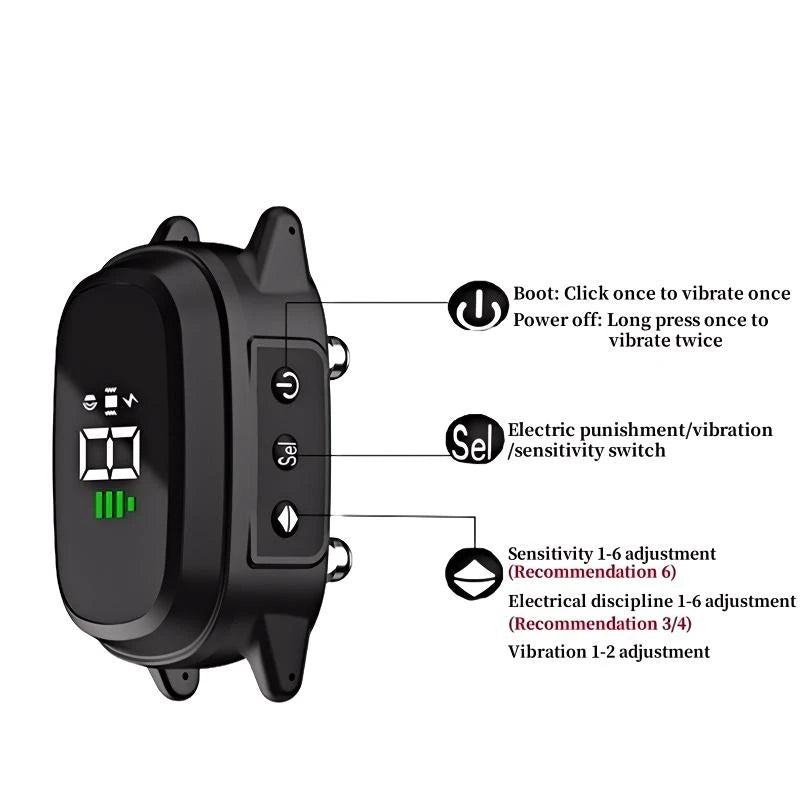 Waterproof Dog Bark Collar,Rechargeable Anti-Bark Collar For Dog Stop Barking,Dog Vibration Training Collar For Small,Medium Dog