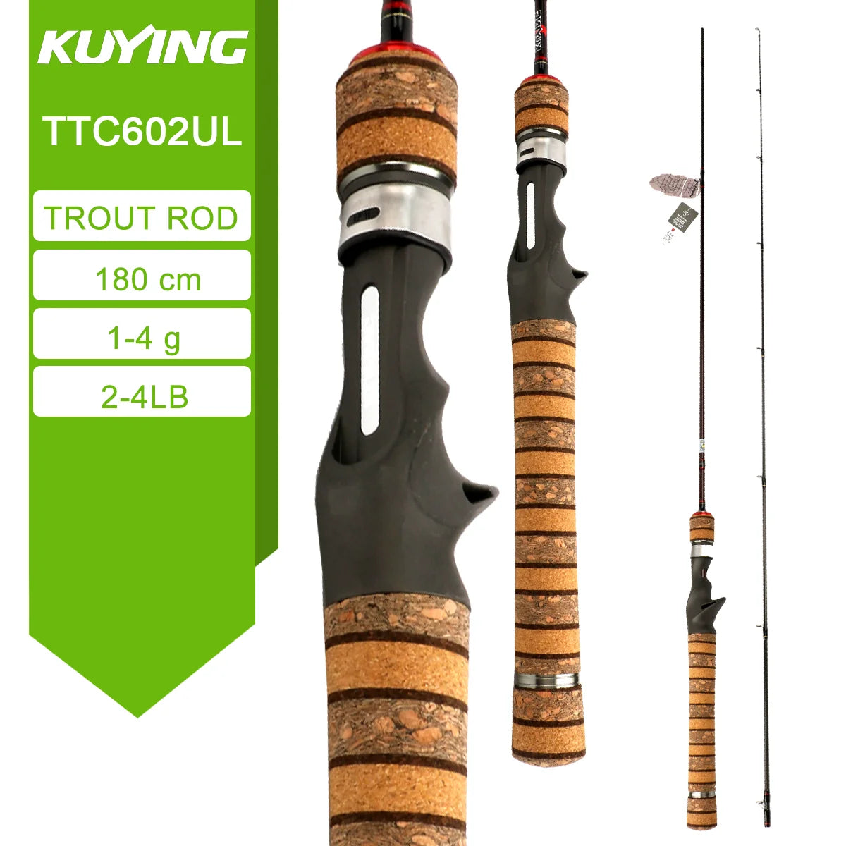Experience featherweight sensitivity and rapid response with Kuying's Teton L Ul Sul carbon rod, designed for you to make ultralight lures and precise casts across lakes and rivers.