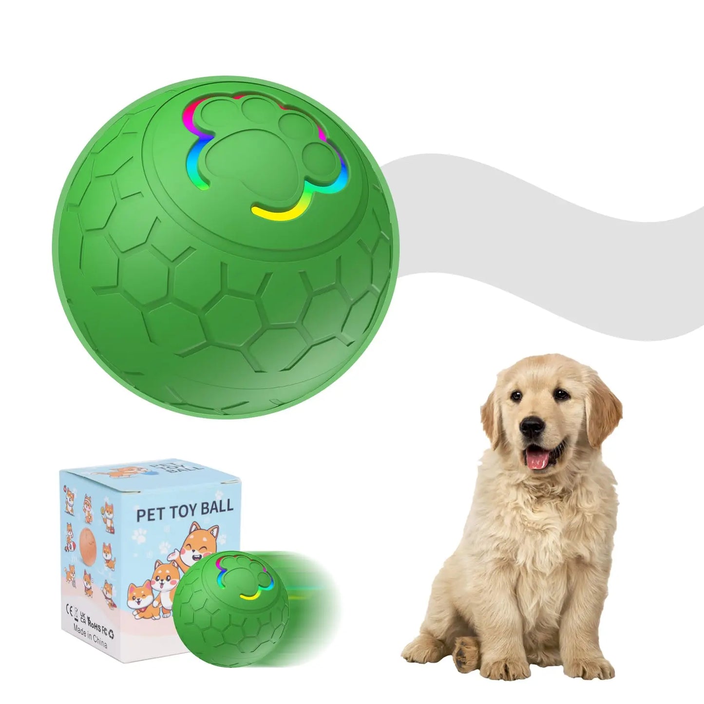 MeowMeows Active Rolling Ball For Dogs USB Rechargeable 2Point2Inch Toy