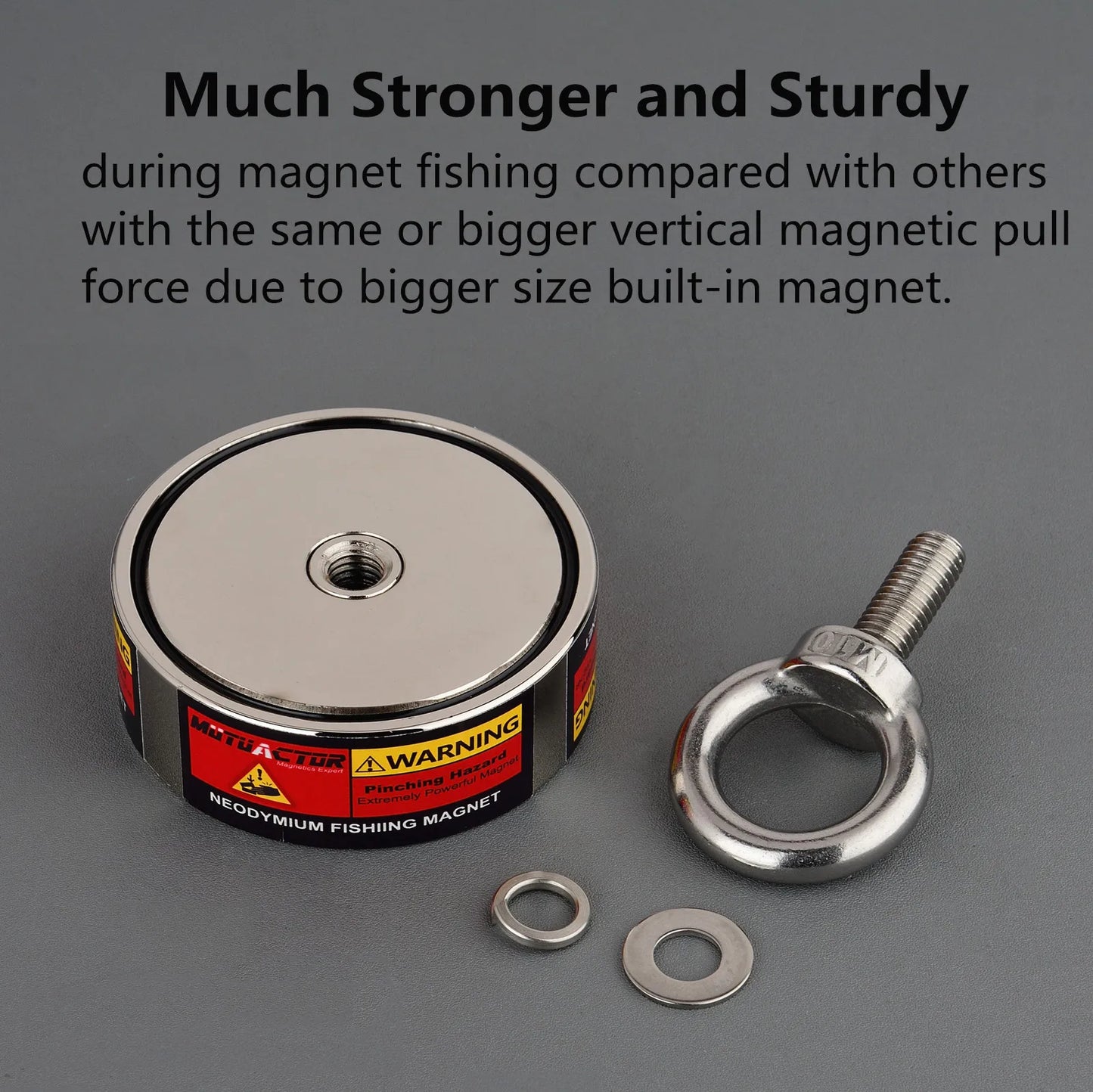 Unleash magnetic strength with the AMAZING-MAG 500 kg round magnet set, built for rugged outdoor tasks such as treasure hunts, industrial lifting, and deep river searches.