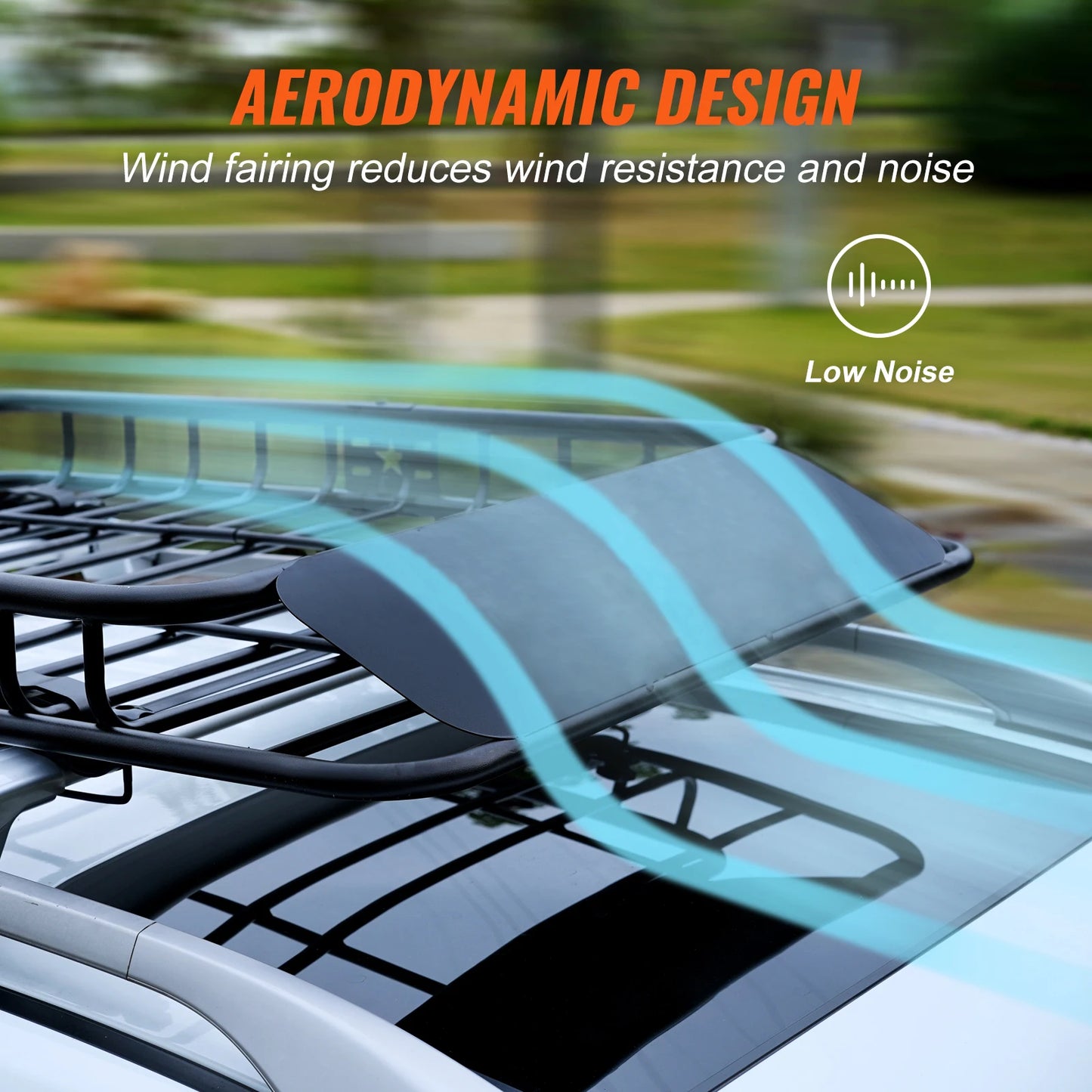 Expand your vehicle’s hauling capacity with the SucceBuy roof rack cargo basket.