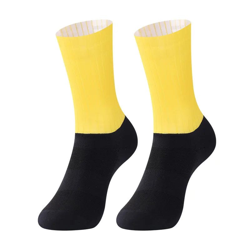 New Bike Team Aero Socks Seamless Anti Slip Cycling Socks Road Bicycle Socks Outdoor Racing Bike Compression Sport Socks