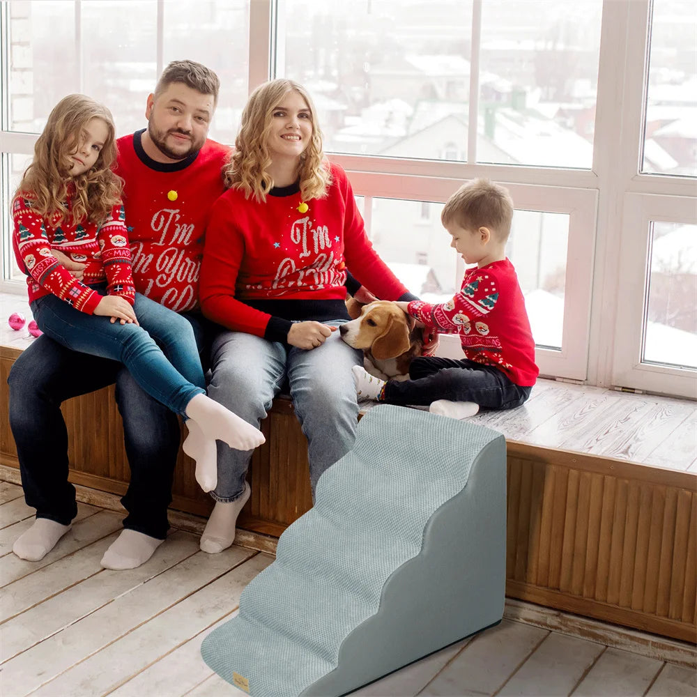 From NONEDog, this five-step dog ramp gives your pet easy, safe access to beds and sofas, plus reliable support, durable build, and pet-friendly comfort for daily use.