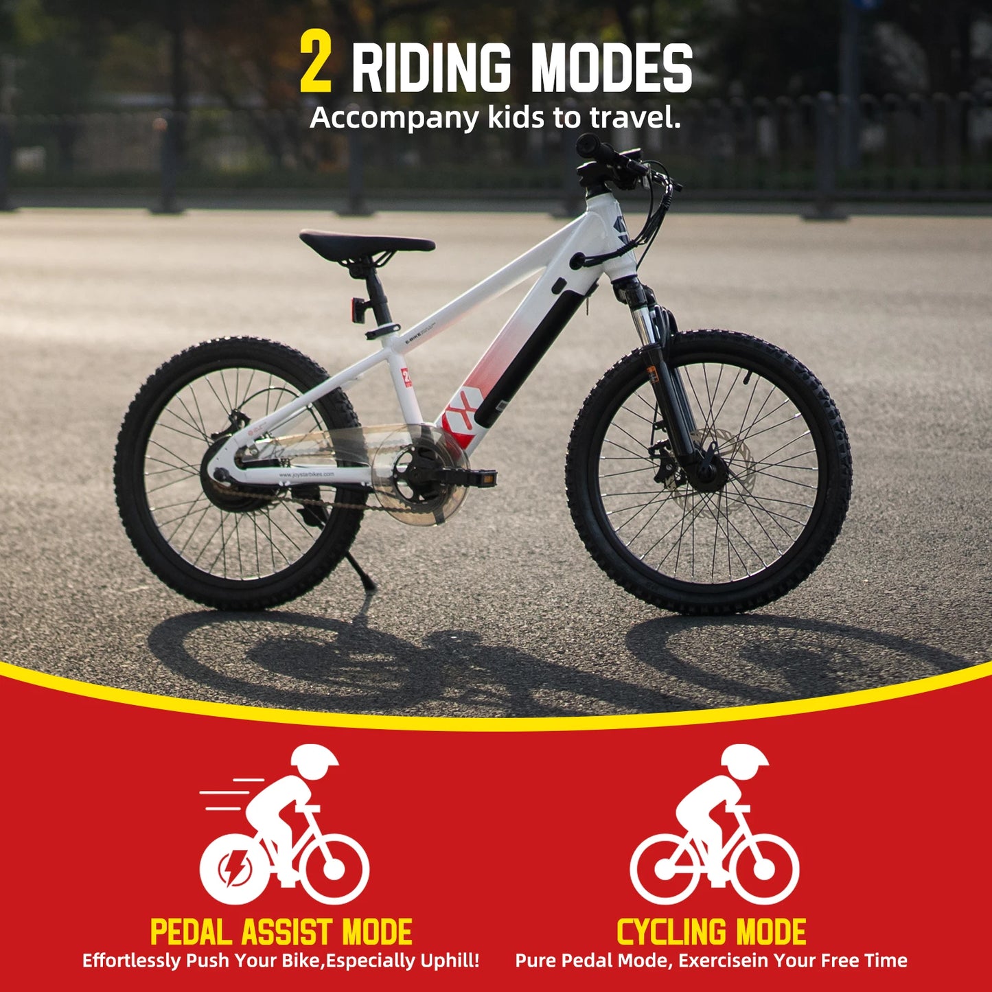 Joystar 250W Electric Bike For Kids 7 Plus 15 MPH Mountain Bicycle
