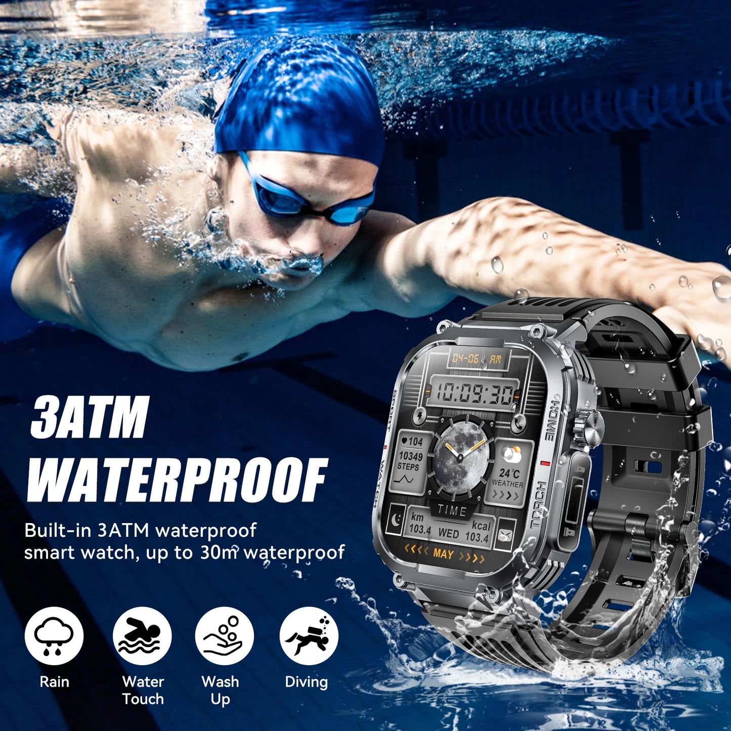 Meet the EIGIIS S320B, a rugged smart watch built for active days and bold nights.
