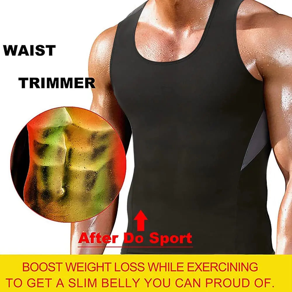 LILVIGORCN Men Sauna Compression Shirt Short Sleeve Body Shaper For Workout
