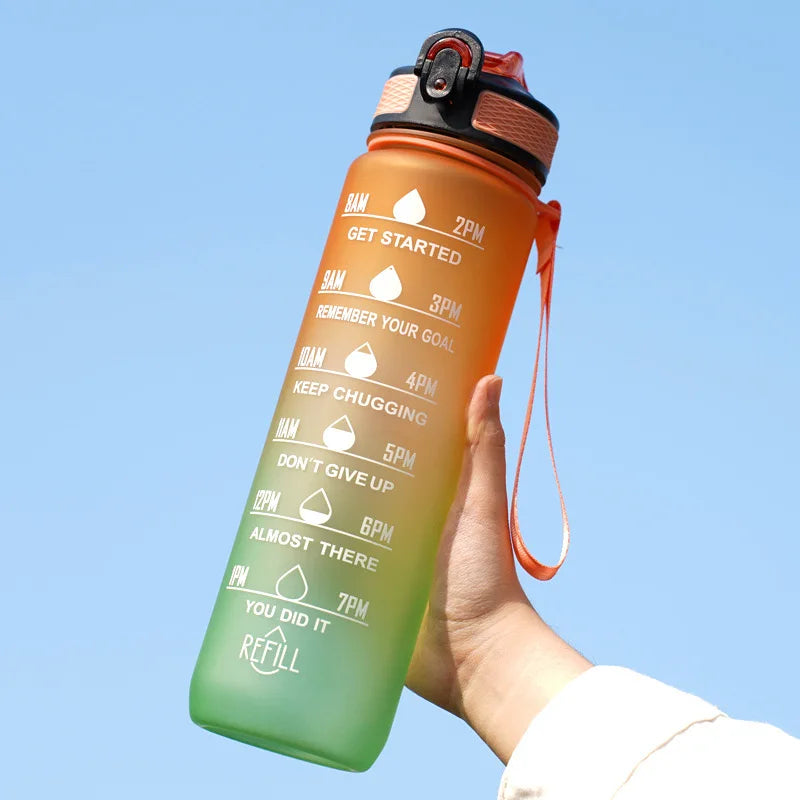 BPA Free Leak Proof Sports Water Bottle - High Quality Portable Shatterproof Cup for Hiking Travel Gym 1000ml