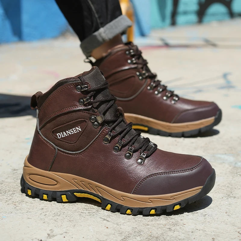 Conquer tough jobs with confidence in VEIGAR waterproof leather work boots built for rugged outdoor and industrial use, delivering reliable protection from weather, spills, and heavy demands.