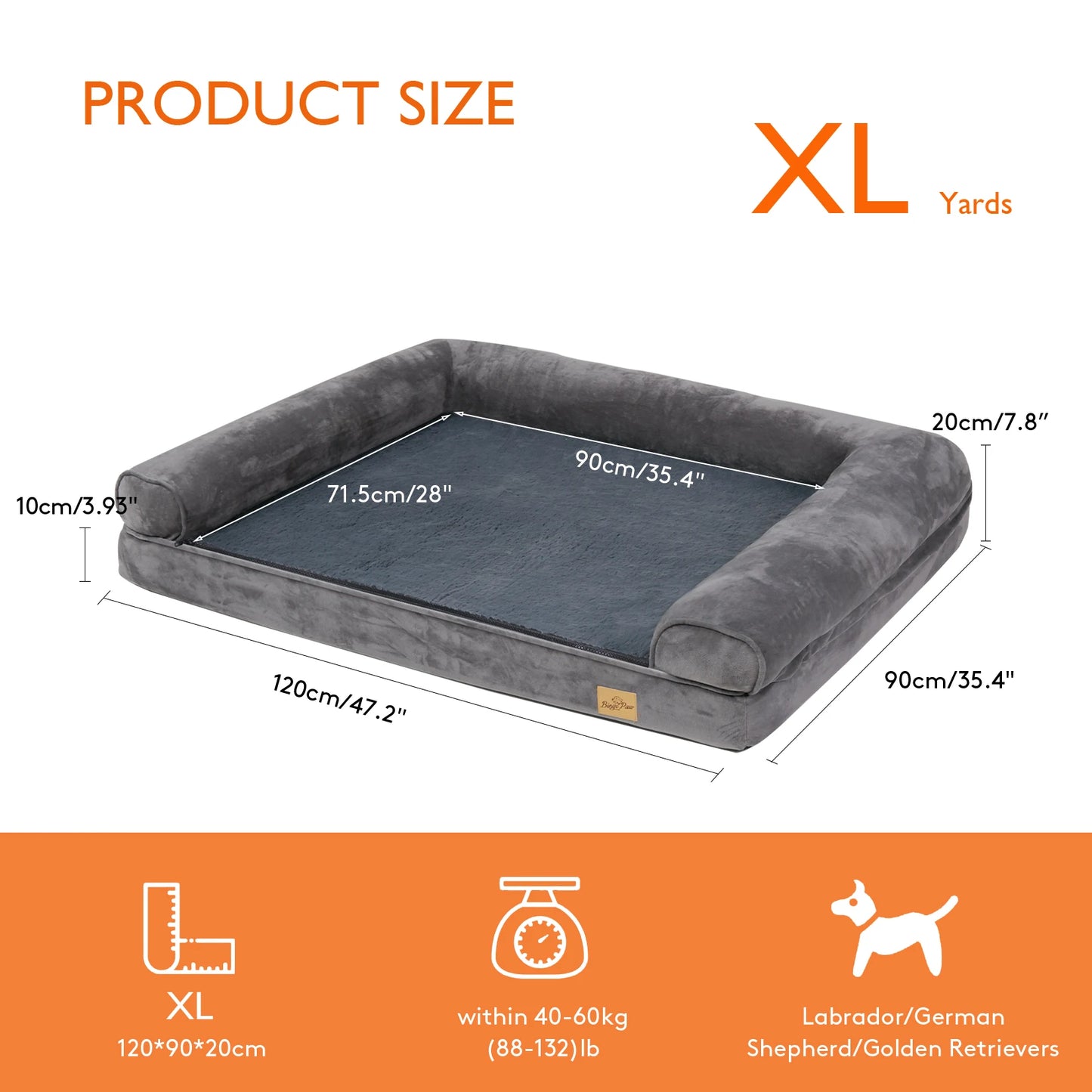 Give your dog veterinary grade comfort with the Bingopawc Extra Large Orthopedic Dog Bed, and you watch him settle in for relaxed, healthier sleep.