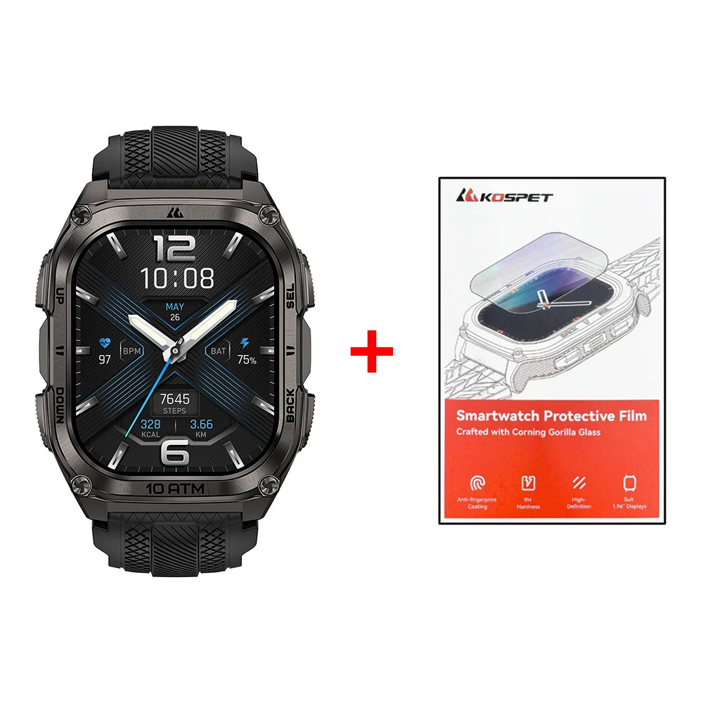 KOSPET Tank M4 Smart Watch Stainless Steel GPS Offline Maps 10ATM Waterproof