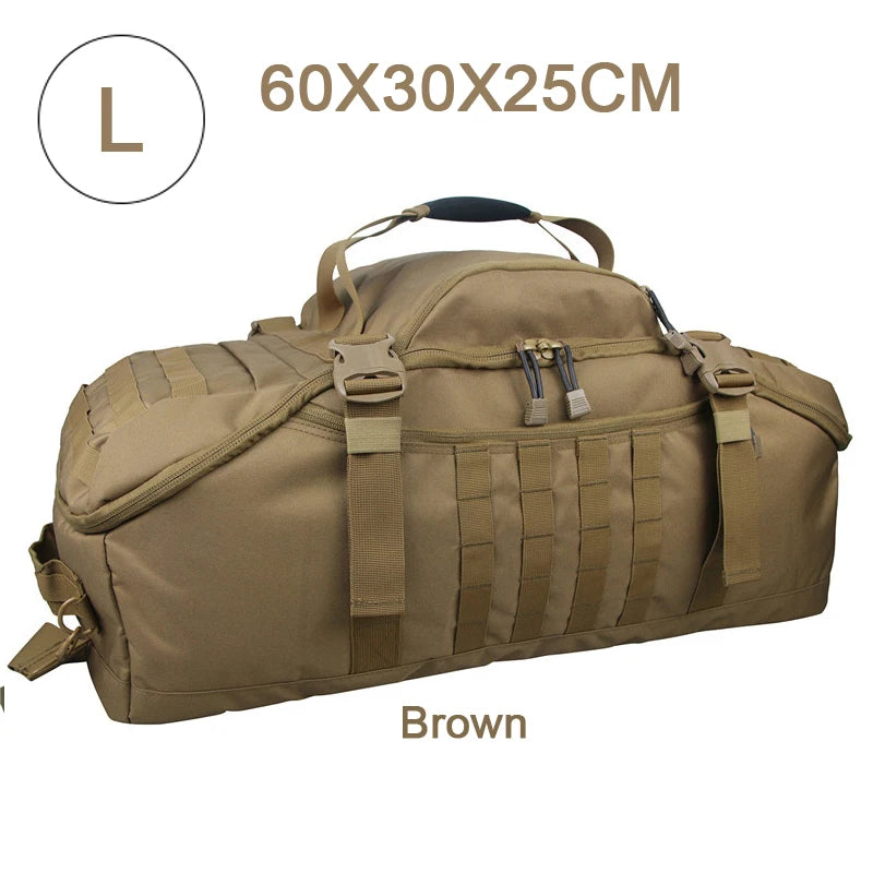 LQARMYCN 3 Way Duffle Bag Large Capacity Waterproof Travel Bag 50x25x20cm