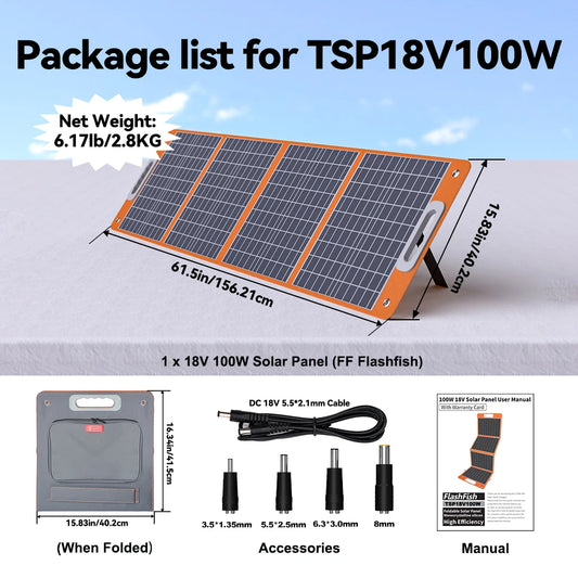 Power your adventures anywhere with the FF FlashFish Foldable Solar Panel, a portable charger designed for reliable, on-the-go recharging.