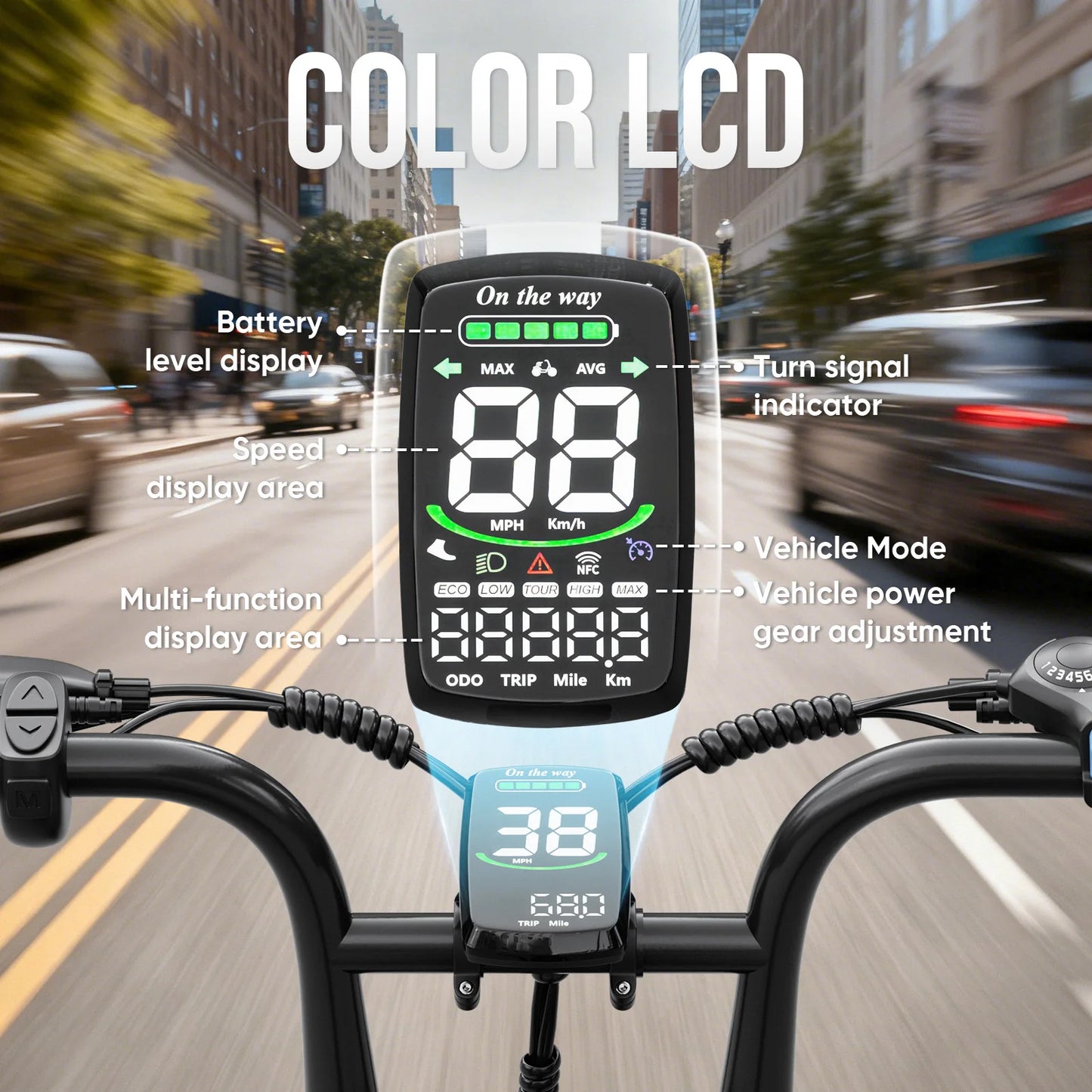 Spacewalk Fat Tire Electric Bike Adults 1500W Peak Motor 28MPH Speed 20x3.0 All Terrain Ebike 48V 13Ah Removable Battery NFC Unlock UL Certified USA Warehouse