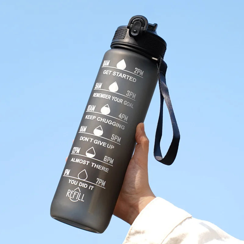 BPA Free Leak Proof Sports Water Bottle - High Quality Portable Shatterproof Cup for Hiking Travel Gym 1000ml