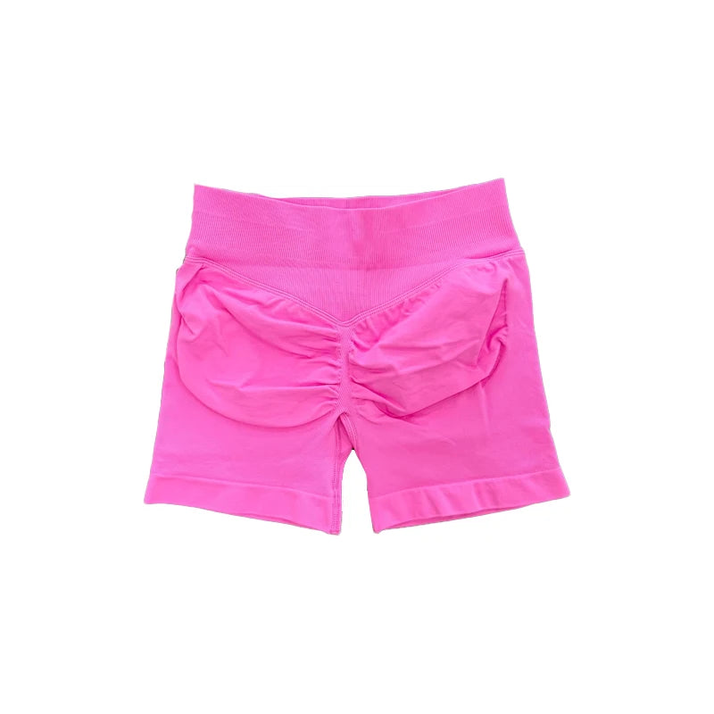 Impact Shorts with Logo Women Seamless Yoga Shorts Scrunch Bum Gym Shorts Workout Biker Short Fitness
