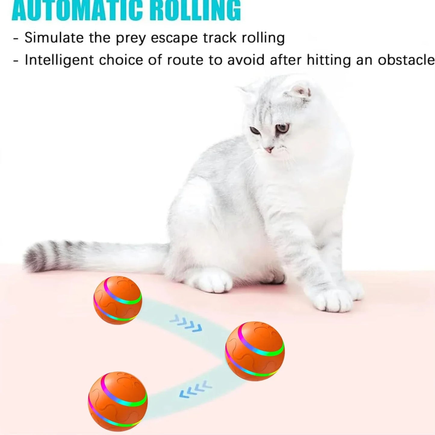 MeowMeows Active Rolling Ball For Dogs USB Rechargeable 2Point2Inch Toy