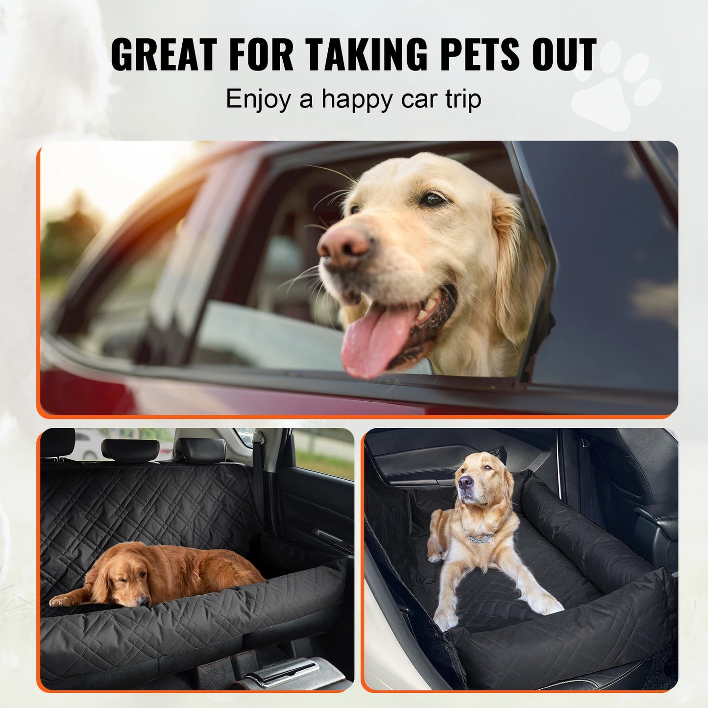 SucceBuy Waterproof Dog Car Seat Booster For Medium To Large Dogs
