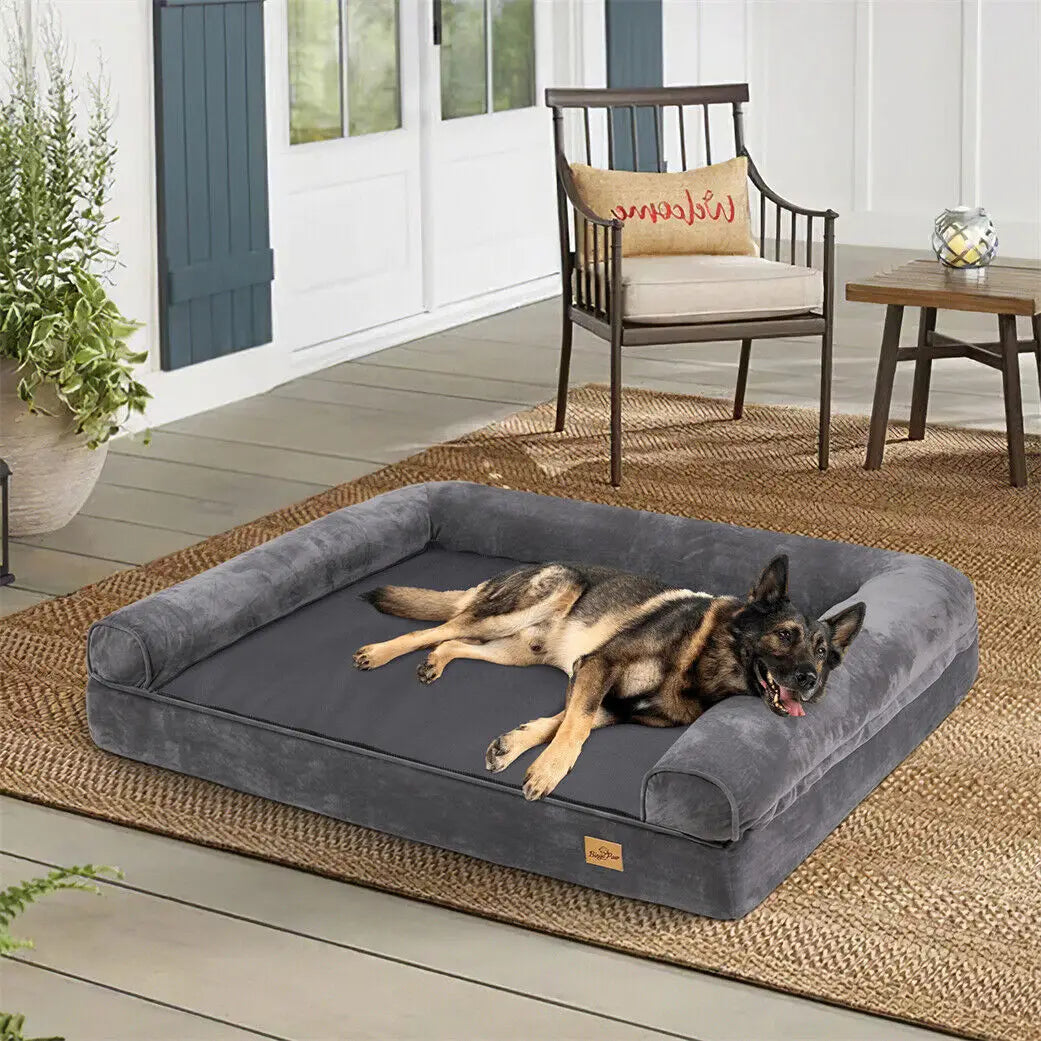 Give your dog veterinary grade comfort with the Bingopawc Extra Large Orthopedic Dog Bed, and you watch him settle in for relaxed, healthier sleep.