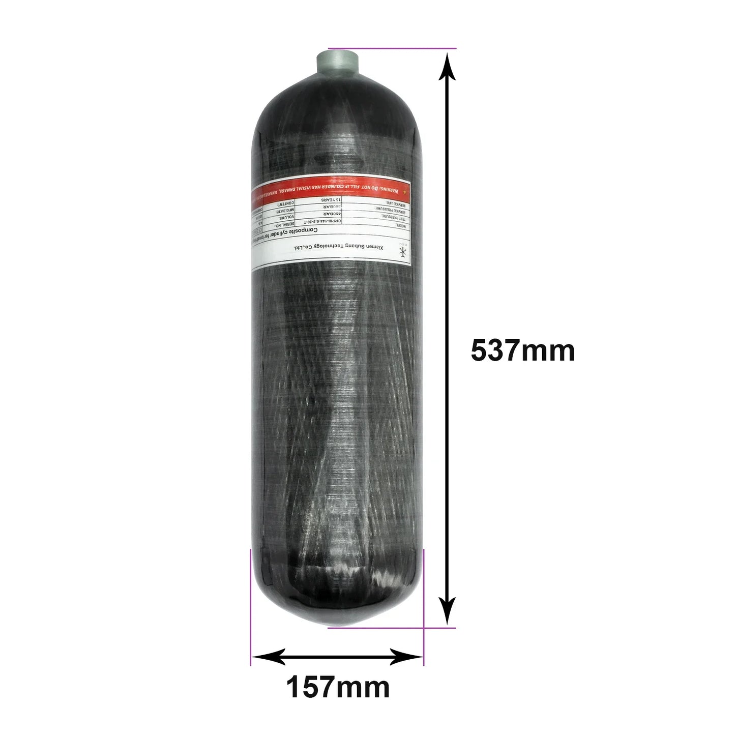 You're ready for fearless dives with this Tuxing carbon fiber cylinder, delivering strength, lightness, and dependable performance.