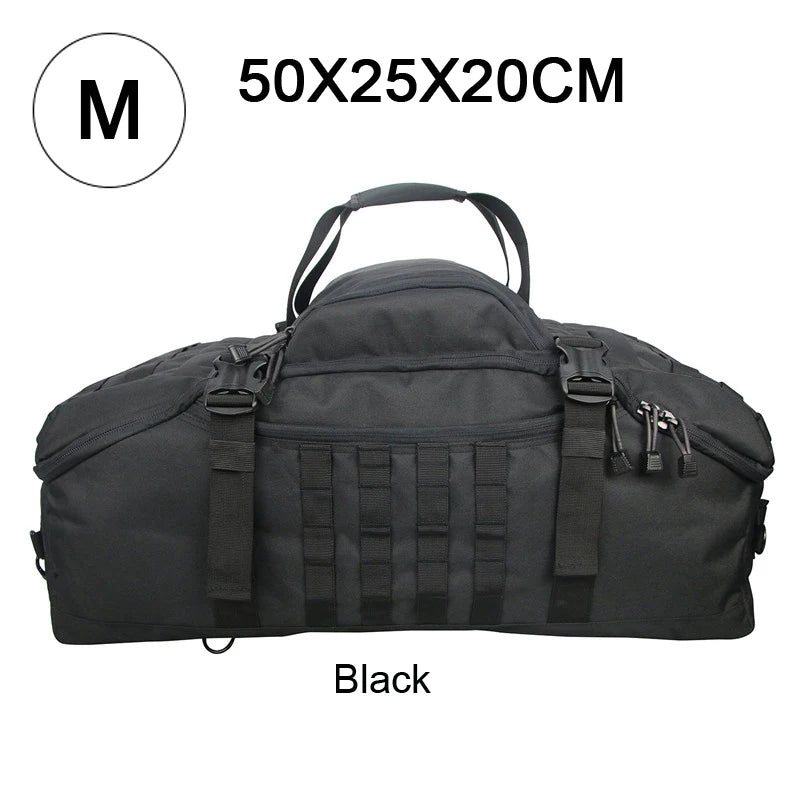 LQARMYCN 3 Way Duffle Bag Large Capacity Waterproof Travel Bag 50x25x20cm
