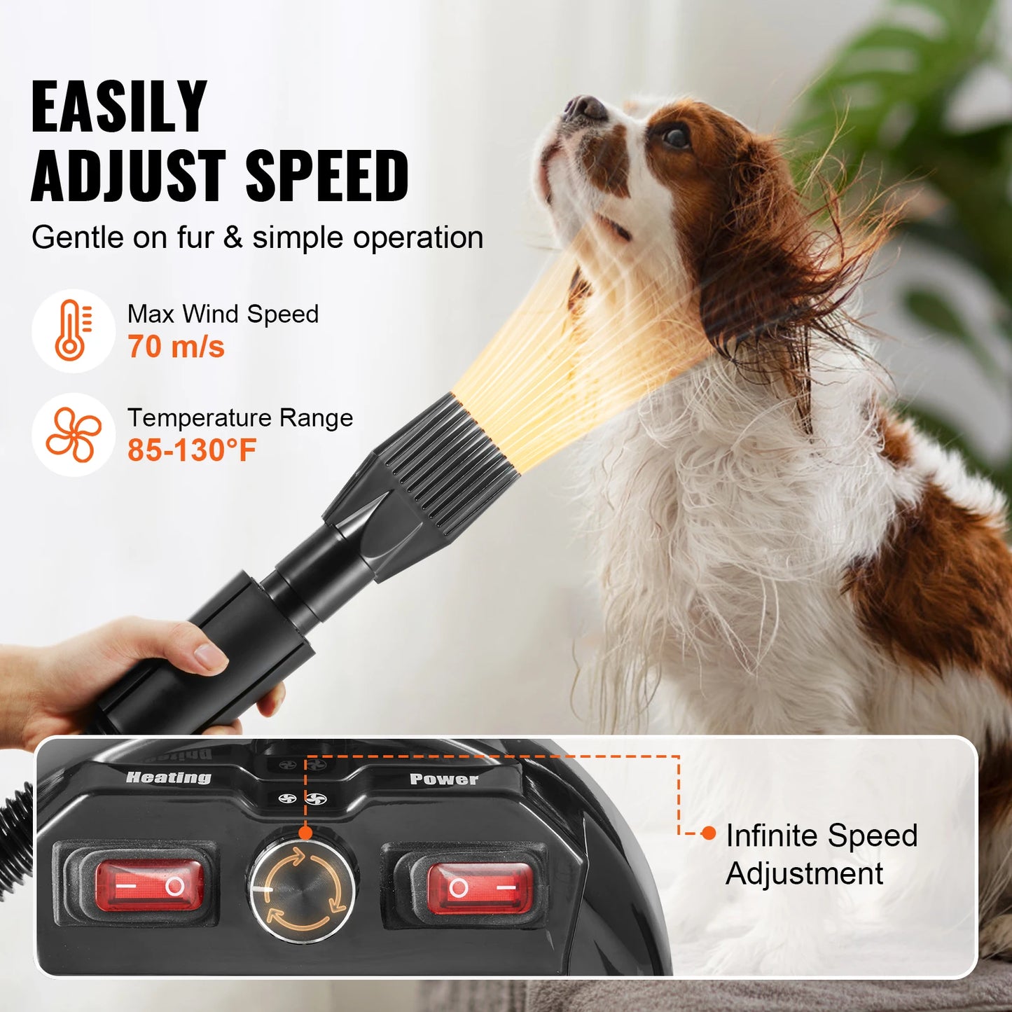 Power through pet grooming with the SucceBuy 2000W dog dryer, delivering pro-level drying that you can trust, gentle on sensitive skin, low noise operation, and durable construction designed to endure long sessions for your busy household or professional