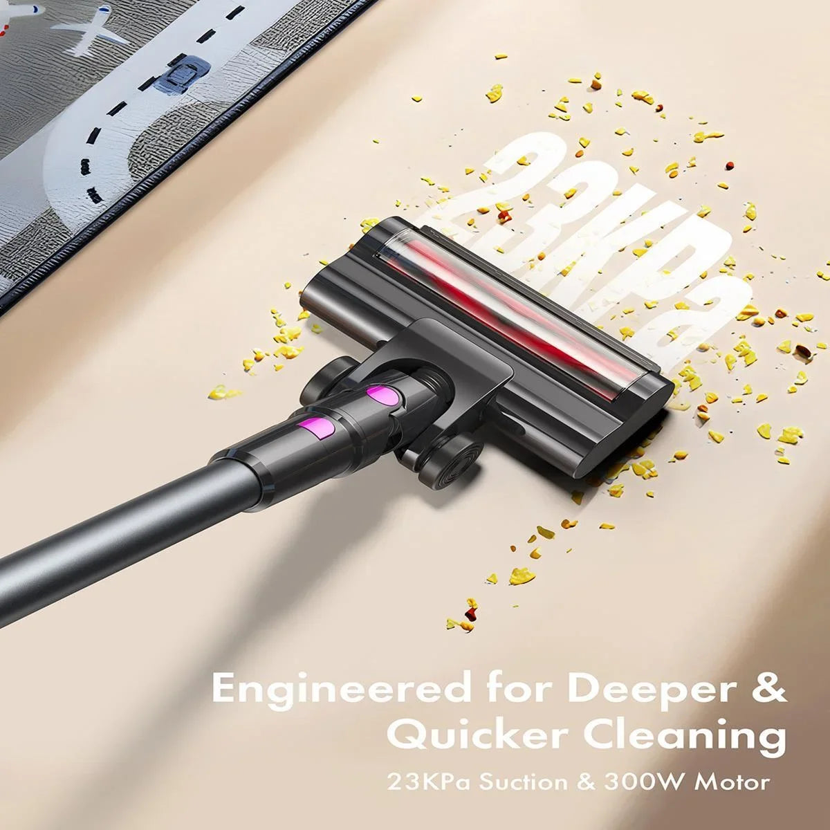 Homeika Cordless Vacuum Cleaner 23KPa 48Min LED Display Lightweight Stick