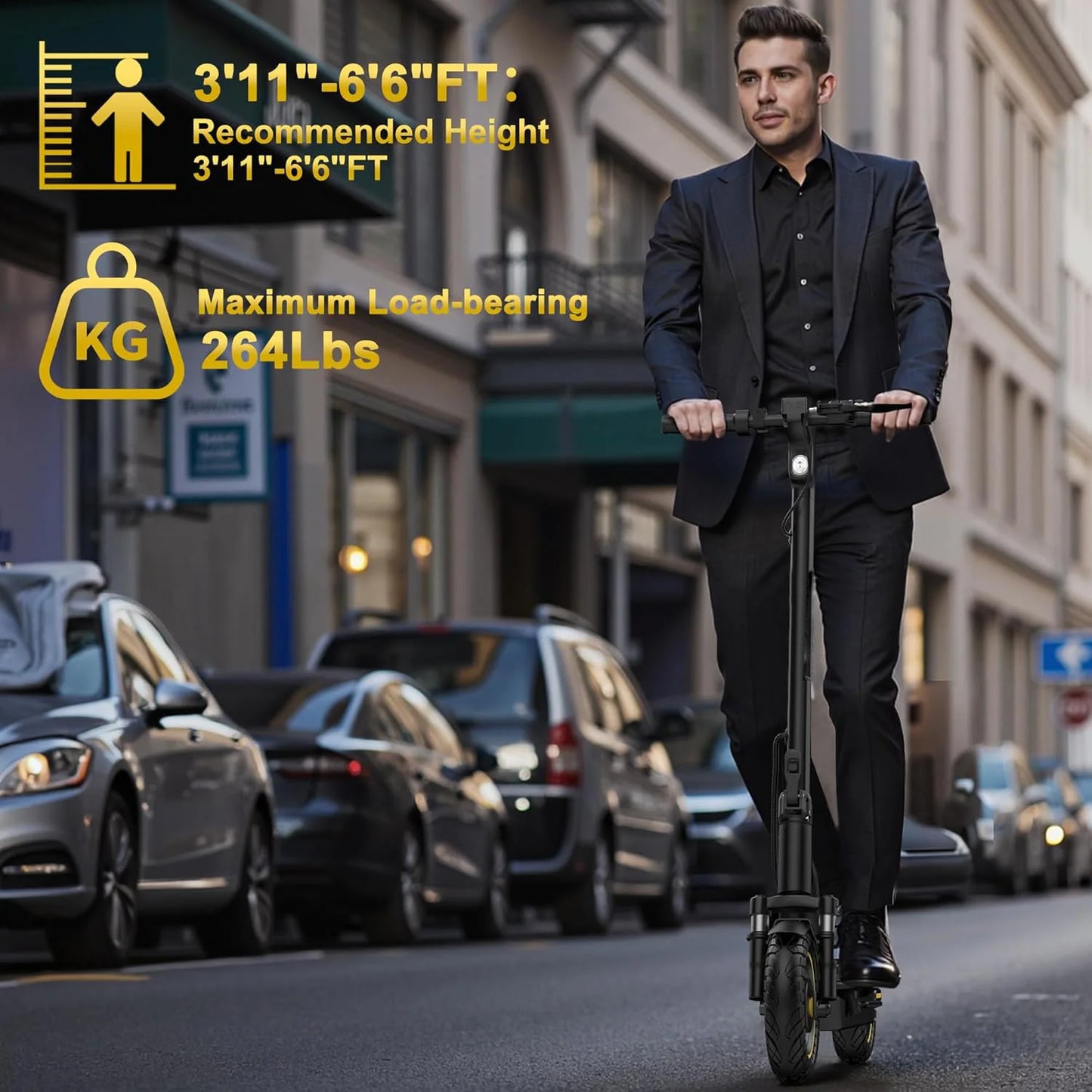 2026 NEW 10inch Electric Scooter 500W Motor 42V 14.5AH Battery Up to 22MPH Max Speed & 28 Miles Max Range Dual Suspension Folding E-Scooter