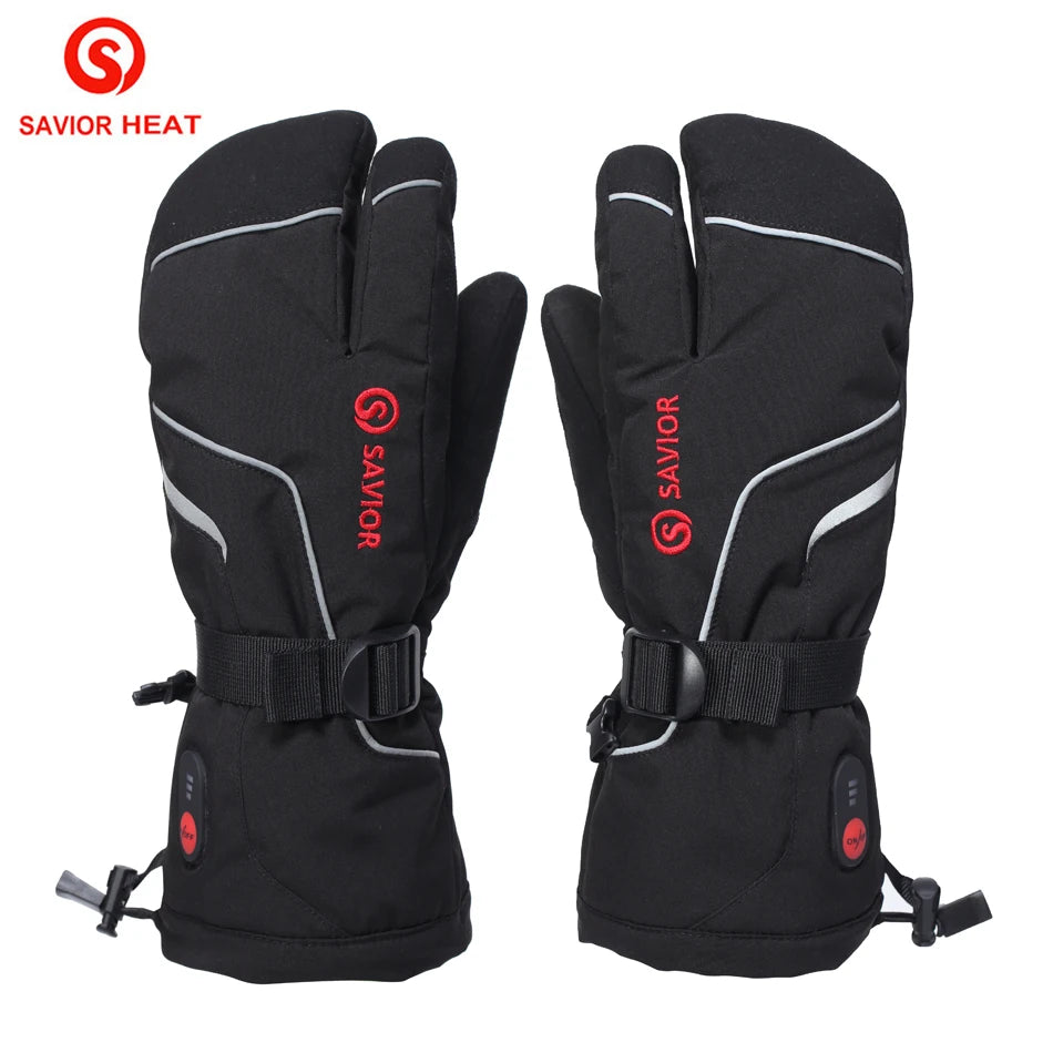 Savior Heat Winter Heated Mittens For Men Women With Rechargeable Battery
