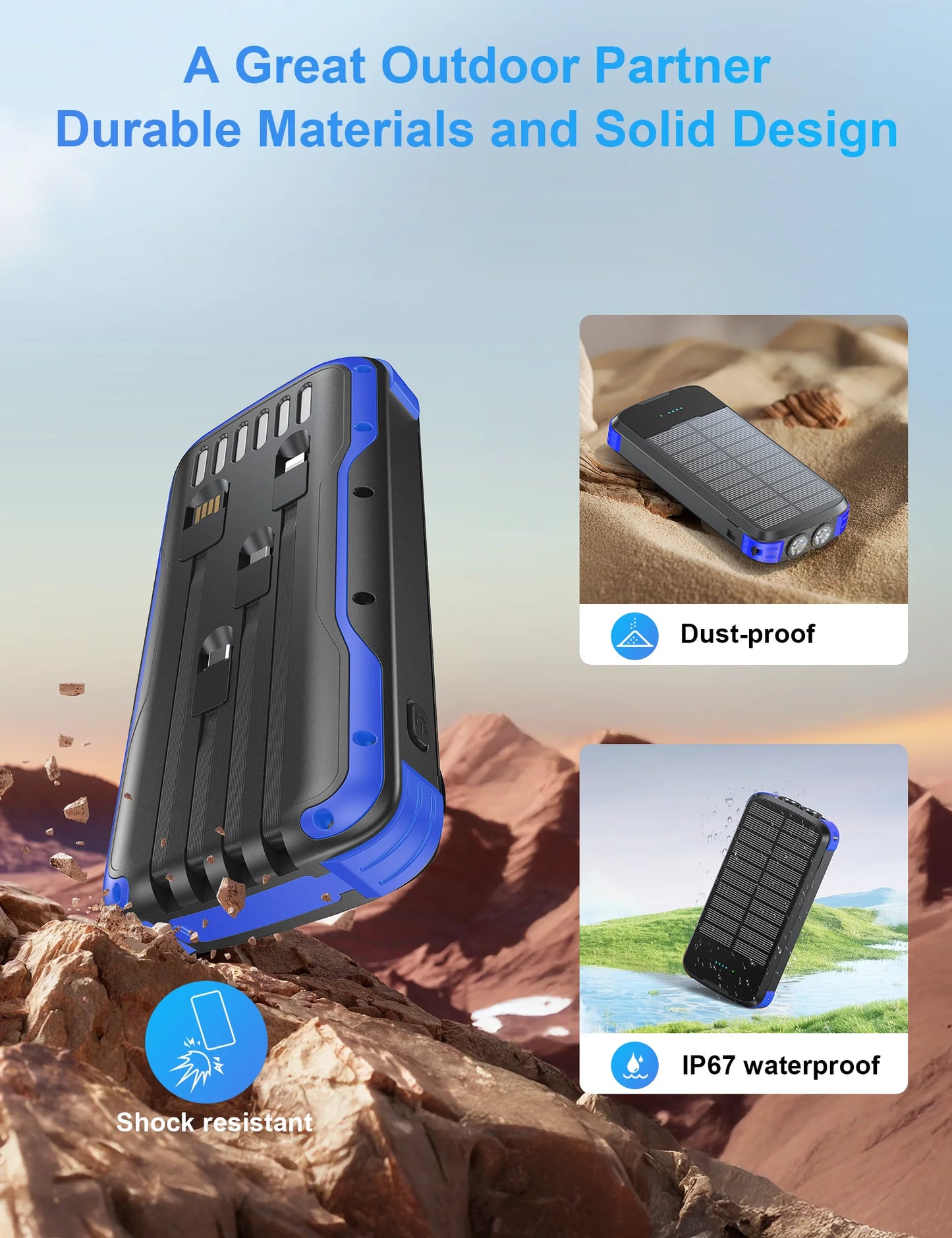 Charge anywhere with confidence using this high-capacity solar charger that turns sun into reliable power you can count on.